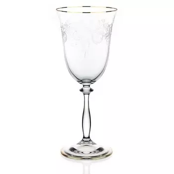 Набор бокалов для вина Crystalex «Анжела. Golden Stemm», 250 мл, 6 шт