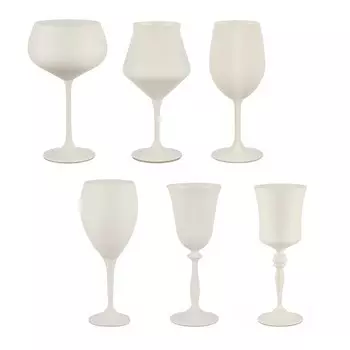 Набор бокалов для вина Crystalex «Магнолия. Гамбит», 350 мл, 6 шт, цвет белый