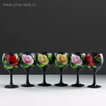 Набор бокалов для вина "Жостово" 6 шт, 220 мл