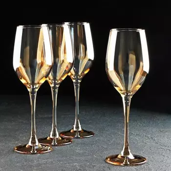 Набор бокалов для вина Luminarc «Золотой мёд», 270 мл, 4 шт., стекло, золотистый