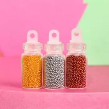 Набор бульонок для декора ногтей Christmas princess, 3 цвета