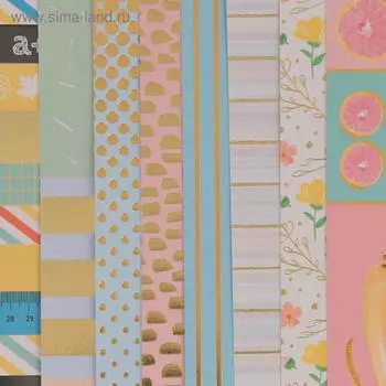 Набор бумага для скрапбукинга с фольгированием «Мечты», 30.5 × 30.5 см, 10 листов 250 г/м