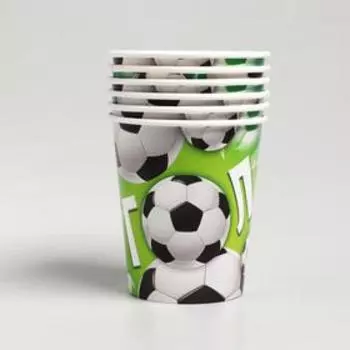 Набор бумажной посуды «Гол», мячики со свечами