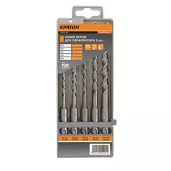 Набор буров "Кратон", SDS-plus, 5 предметов