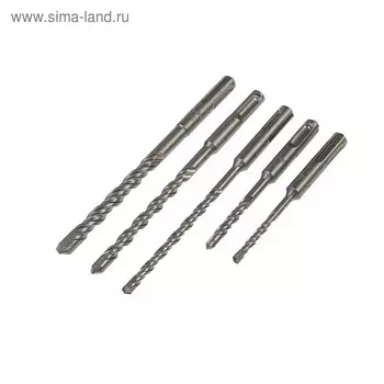 Набор буров по бетону ТУНДРА, SDS-plus, 5-6110 мм, 6-8-10160 мм, 5 шт.