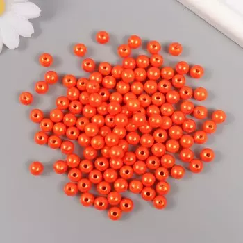 Набор бусин для рукоделия и плетения «Жемчуг», d-8 мм, 250 г, пластик, морковный