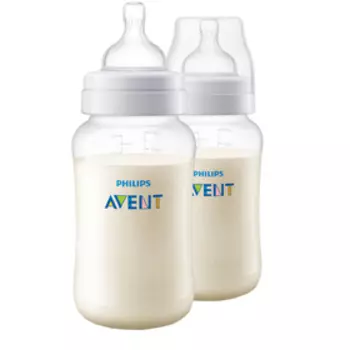 Набор бутылочек для кормления 330 мл., 2 шт., от 3 мес., средний поток, серия Anti-colic