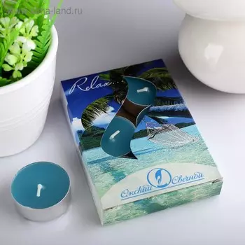 Набор свечей ароматических чайных «Релакс», 3.81.6 см, 3.5 ч, 12 г, 6 шт.