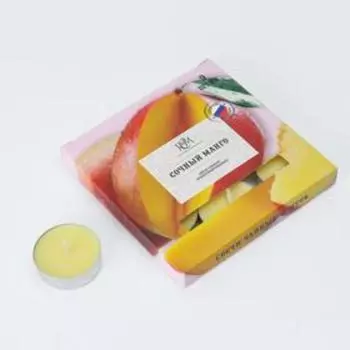 Набор чайных свечей ароматизированных "Сочный манго", 10гр, 9штук