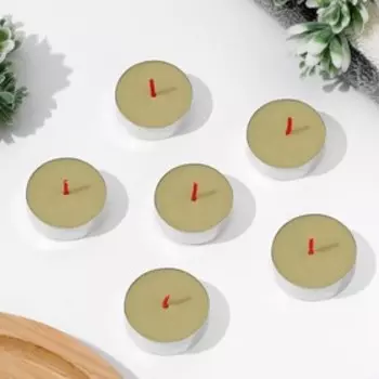 Набор чайных свечей ароматизированных в гильзе «Ваниль», 6 штук