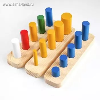 Набор цилиндров Монтессори (3шт)