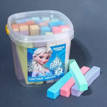 Мелки цветные, 10 цветов, 29 штук, «Холодное сердце»