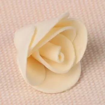 Набор цветов для декора "Роза", из фоамирана, D=2 см, 10 шт, бежевый