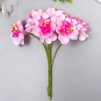 Набор цветов яблони "Fabrica Decoru" розовые с белым, 6шт