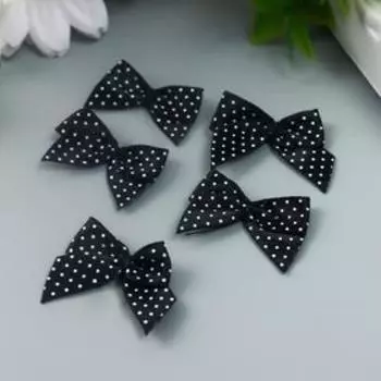 Набор декоративных бантов 2х1,5 см, 5 шт, чёрный