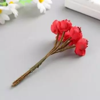 Набор декоративных букетиков "Креатив" 6шт, красный