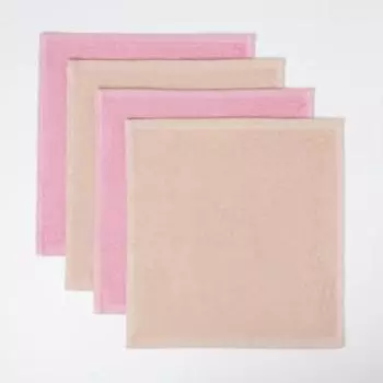 Салфетки махровые декоративные «Этель» Love, 4 шт., 3030 см, хлопок 100%, розовые/бежевые