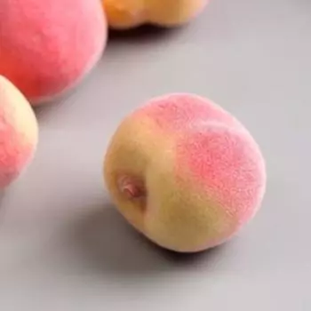 Набор декоративных персиков 5 см, 6 шт, розовый
