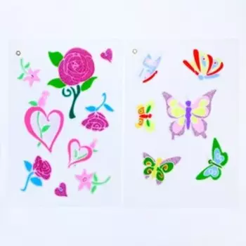 Наклейки на стекло «Витраж весенний», МИКС