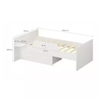 Набор деталей для подростковой кровати Polini kids French/Ameli 900, цвет белый