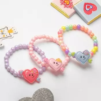 Набор детских браслетов «Выбражулька» сердца, цветные
