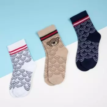 Набор детских носков KAFTAN «Мишка», 3 пары, размер 18-20