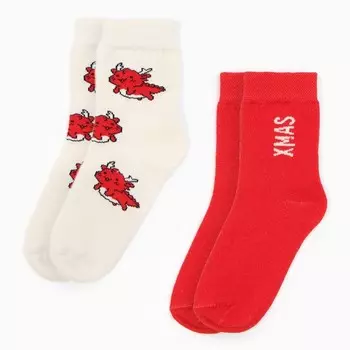 Набор детских носков KAFTAN XMAS, 2 пары, р-р 16-18