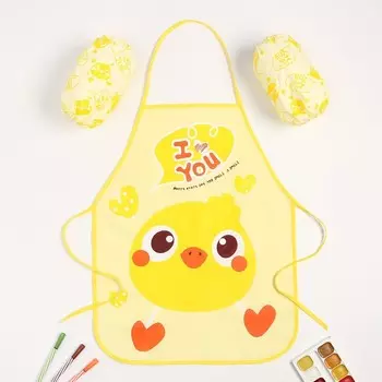 Набор детский для творчества Экономь и Я "Утенок" фартук 39х50 см и нарукавники