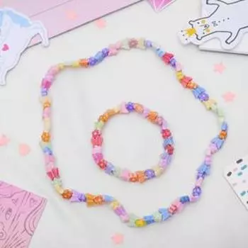 Набор детский «Выбражулька» 2 предмета: бусы, браслет, бабочки