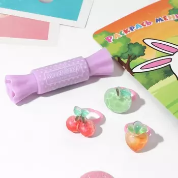 Набор детский «Выбражулька» 4 предмета: 3 кольца, фломастер, зайчик, форма МИКС, цвет МИКС