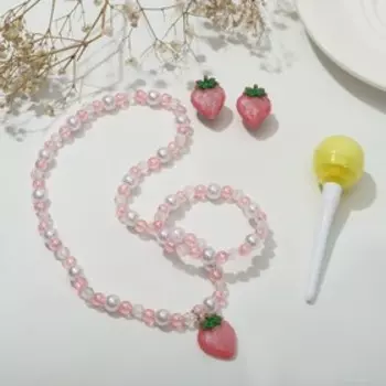 Набор детский "Выбражулька" 5 предметов: 2 фломастера, клипсы, кулон, браслет, цвет МИКС