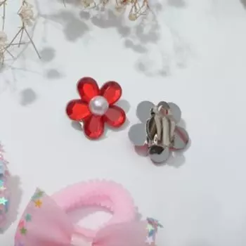 Набор детский "Выбражулька" 5 предметов: ручка, 2 резинки, клипсы, браслет, сердце, фламинго, цвет розовый