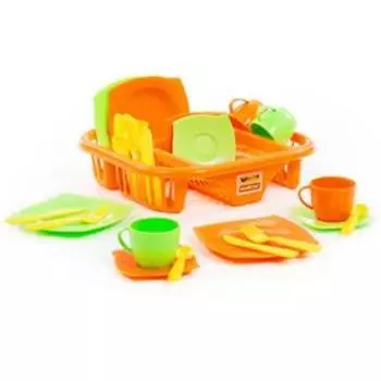 Набор детской посуды «Алиса», с сушилкой на 4 персоны, 30 предметов