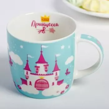 Набор детской посуды «Принцесса»: кружка 250 мл, тарелка Ø 17.5 см, салфетка 35 × 22 см