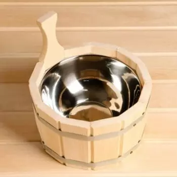 Набор для бани и сауны, 2 предмета: шайка, 3 л, черпак, 200 мл, «Добропаровъ»