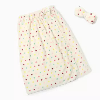 Набор для бани и ванной «Этель. Конфетти», полотенце- парео, 75120 см, повязка на голову