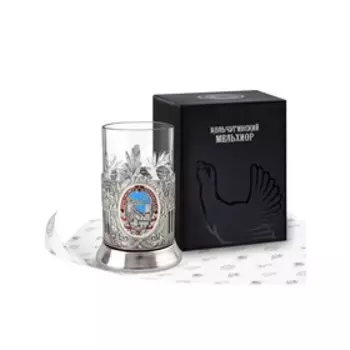 Набор для чая «Почетному Строителю» никелированный с эмалью, 250 мл