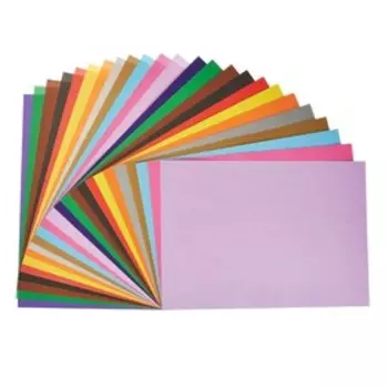 Набор для детского творчества А4, 24 листа "Золушка": 12 листов цветной картон, 12 листов цветная бумага, 12 цветов