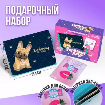 Подарочный набор для девочки «Лучший друг», сумка, заколки для волос