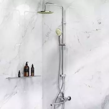 Набор для душа AM.PM X-Joy F40885A94, тропический душ, душевой набор, смеситель 300 мм, хром