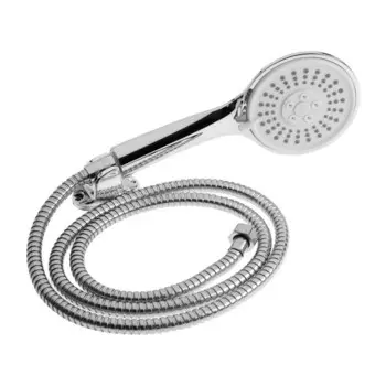 Душевая лейка 3 режима со шлангом, гайки металл, держатель, крепеж в комплекте.