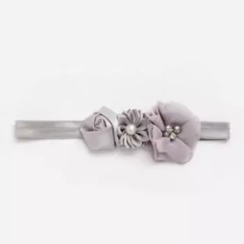 Юбка для девочки с повязкой KAFTAN «Цветочек», цвет серый