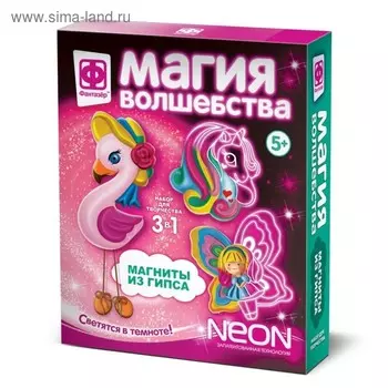 Ваятель на магнитах «Магниты из гипса» «Магия волшебства», с неоном