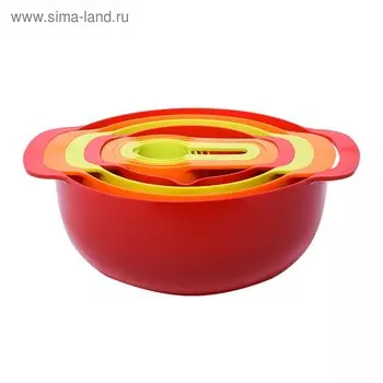 Набор для кухни 8 в 1, дуршлаг 22 см/миски/мерные ложки