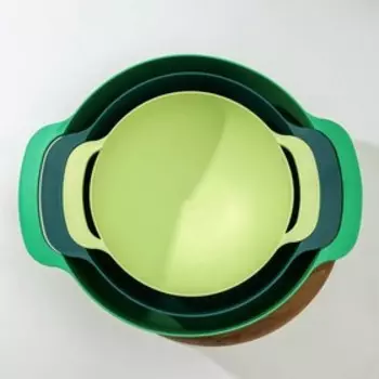 Набор для кухни Compact, 3 предмета: миска 4,5 л, дуршлаг 22 см, миска мерная 1,2 л