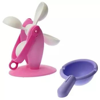 Игрушки для купания мягкие №6, набор 2 предмета: водное колесо, ковш, МИКС