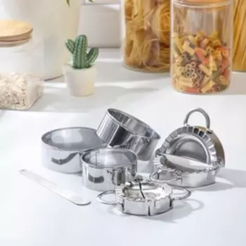 Набор для лепки пельменей Доляна «Сметаня», 6 предметов, нержавеющая сталь