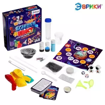 Набор для опытов «Science квест», с настольной игрой, 55 карточек