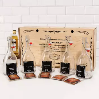 Набор для приготовления настойки "Ром, перцовка, коньяк, виски, бехеровка"