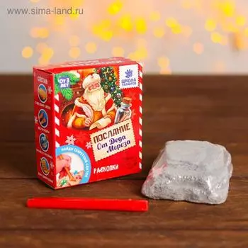 Раскопки «Послание от Деда Мороза» бутылочка, камни